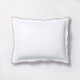 New - Full/Queen Double Flange Merrow Stitch Comforter & Sham Set White/Camel - Threshold designed with Studio McGee