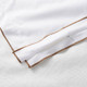 New - Full/Queen Double Flange Merrow Stitch Comforter & Sham Set White/Camel - Threshold designed with Studio McGee