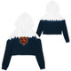 New - NFL Chicago Bears Girls' Crop Hooded Sweatshirt - S