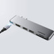New - Ugreen USB C Hub Adapter for MacBook Pro and MacBook Air - Gray/Silver
