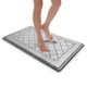 New - MICRODRY SoftLux Diamond Embroidered Memory Foam Bath Mat/Runner with Skid Resistant Base