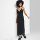New - Women's Sleeveless Rosette Cup Maxi Dress - Wild Fable Black XL