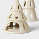 New - 3pc Ceramic Tree LED Tea Light Holder Set - Threshold designed with Studio McGee