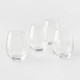 New - 4pk Geneva Crystal Stemless 15.7oz Wine Glasses White - Threshold Signature