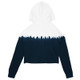 New - NFL Chicago Bears Girls' Crop Hooded Sweatshirt - L