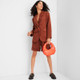New - Women's Long Sleeve Notched Collar Cord Blazer - Future Collective with Reese Blutstein Rust XXS