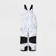 New - Kids' Shapes Printed Snow Bib - All in Motion Silver S