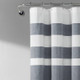 New - Cape Cod Stripe Yarn Dyed Cotton Shower Curtain Navy/White - Lush Décor