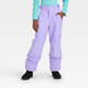 New - Kids' Waterproof Snow Pants - All in Motion Lavender S