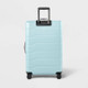 New - Hardside Large Checked Suitcase Muddy Aqua - Open Story
