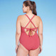 Women's Wide Ribbed Ring Medium Coverage One Piece Swimsuit - Kona Sol Red M