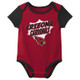 New - NFL Arizona Cardinals Infant Boys' 3pk Bodysuit - 18M