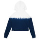 Open Box NFL New England Patriots Girls' Crop Hooded Sweatshirt - XL