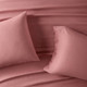 New - King 100% Washed Hemp Solid Pillowcase Set Rose - Casaluna