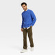 New - Houston White Adult Cable Knit Pullover Sweater - Blue M