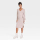 Long Sleeve Tie-Front Maternity Sweater Dress - Isabel Maternity by Ingrid & Isabel Chilly Mauve XS