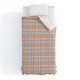 New - Full/Queen Little Arrow Design Co Fall Plaid Warm Neutrals Duvet Cover Set Orange/Blue - Deny Designs