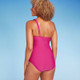 New - Women's One Shoulder Twist One Piece Swimsuit - Shade & Shore Purple L