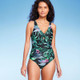 Women's Full Coverage Tummy Control Tie-Front One Piece Swimsuit - Kona Sol Multi M
