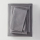 Open Box Full Washed Supima Percale Solid Sheet Set Dark Gray - Casaluna