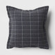 New - Woven Grid Outdoor Pillow Back Black - Threshold