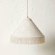 New - Fringe Shaded Pendant (Includes LED Light Bulb) Cream - Opalhouse designed with Jungalow