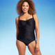 New - Lands' End Women's UPF 50 Full Coverage Tummy Control One Piece Swimsuit - Black XL