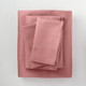 Full 500 Thread Count Washed Supima Sateen Solid Sheet Set Rose - Casaluna