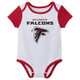 NFL Atlanta Falcons Infant Boys' AOP 3pk Bodysuit - 6-9M