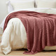 New - Full/Queen Chunky Knit Bed Blanket Rose - Casaluna™