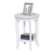 New - American Heritage Round End Table White Faux Marble/White - Breighton Home