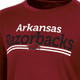 New - NCAA Arkansas Razorbacks Women's Crew Neck Fleece Double Stripe Sweatshirt - L