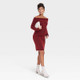 Open Box Off the Shoulder Maternity Sweater Dress - Isabel Maternity by Ingrid & Isabel Burgundy XS