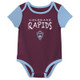 New - MLS Colorado Rapids Infant Girls' 3pk Bodysuit - 3-6M