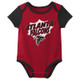 New - NFL Atlanta Falcons Infant Boys' 3pk Bodysuit - 0-3M