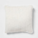 Euro Luxe Faux Fur Decorative Throw Pillow Cream - Threshold