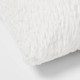 Euro Luxe Faux Fur Decorative Throw Pillow Cream - Threshold