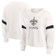 New - NFL New Orleans Saints Women's Primary Antique Long Sleeve Crew Fleece Sweartshirt - M