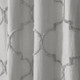 New - Set of 2  40"x84" Light Filtering Avon Chenille Trellis Curtain Panel Light Gray - Lush Décor
