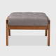 Open Box Naeva Upholstered Wood Footstool Gray/Brown - Baxton Studio