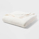 New - Full/Queen Cozy Chenille Bed Blanket White - Threshold