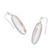 New - Kendra Scott Eleanor Glass Rhodium Over Brass Small Drop Earrings - Dichroic Glass