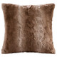 New - 20"x20" Oversize Marselle Faux Fur Square Throw Pillow Tan/Brown - Madison Park