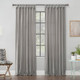 New - 95"x52" Washed Cotton Twisted Tab Light Filtering Curtain Panel Silver Gray - Archaeo