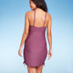 New - Women's Convertible Side-Tunneled Swim Dress - Kona Sol Purple L