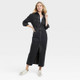 New - Women's Long Sleeve Denim Maxi Dress - Universal Thread Black Wash 12