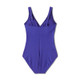 Open Box Women's UPF 50 Waist Detail Over the Shoulder One Piece Swimsuit - Aqua Green® Blue M