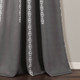 New - Set of 2 (84"x52") Stripe Medallion Light Filtering Window Curtain Panels Gray - Lush Décor