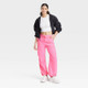 New - Women's Mid-Rise Parachute Pants - JoyLab Pink M