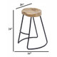 Open Box 24" Wooden Saddle Seat Counter Height Barstool Camel - The Urban Port